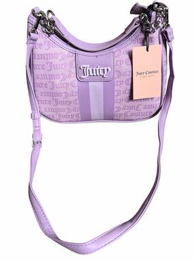 Juicy Couture Exclusive State of my Heart Shoulder Lavender Logo Bag